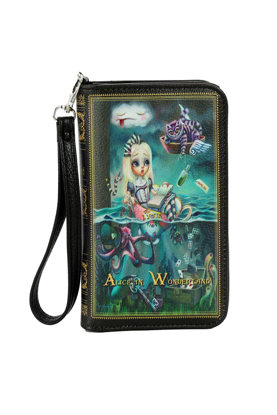 spooky alice in wonderland wallet