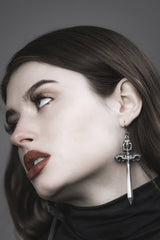 lightweight stainless steel goth earrings