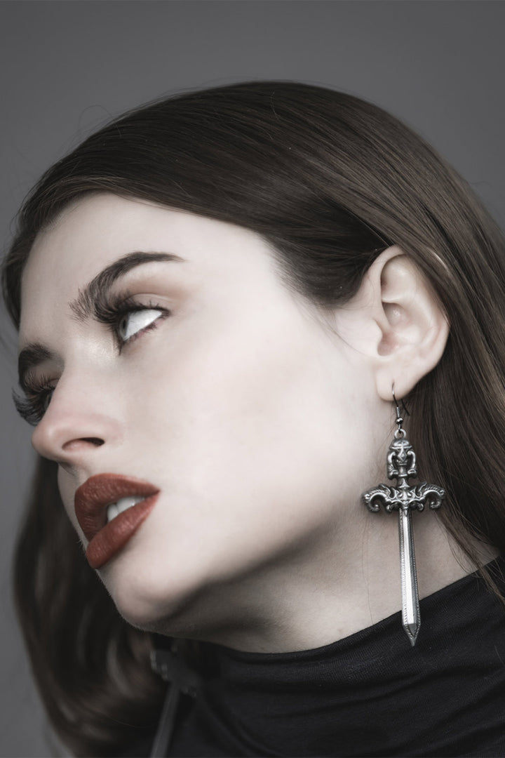medieval goth earrings