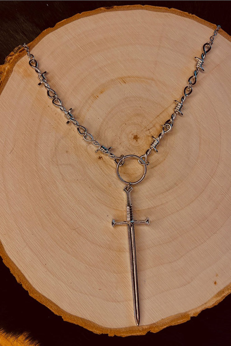 Sword Barbwire Necklace