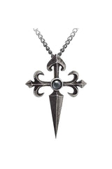 gothic cross sword necklace