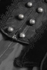 womens romantic goth long black vampire goth jacket