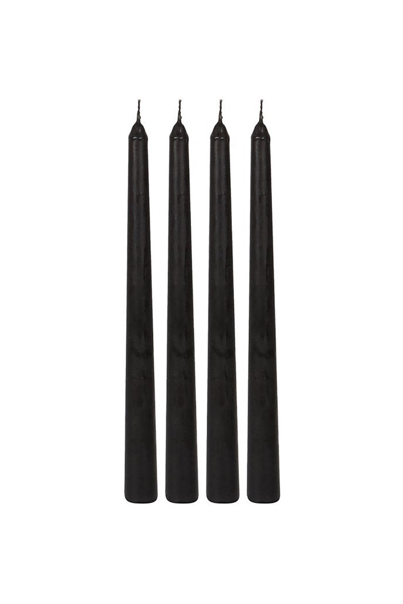 10 inch tall black and pink pastel goth candle set for candelabra 