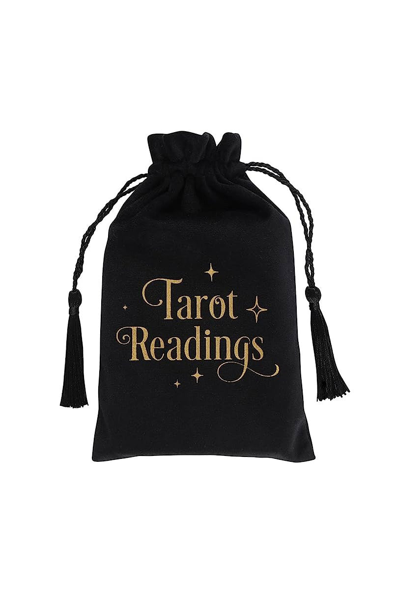 Bolsa con cordón para lecturas de tarot [NEGRA]