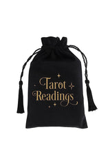 Bolsa con cordón para lecturas de tarot [NEGRA]