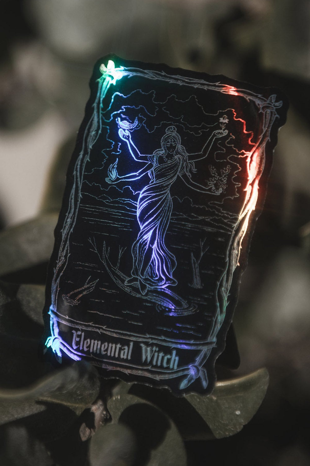 Elemental Witch Oracle Holographic Sticker – VampireFreaks