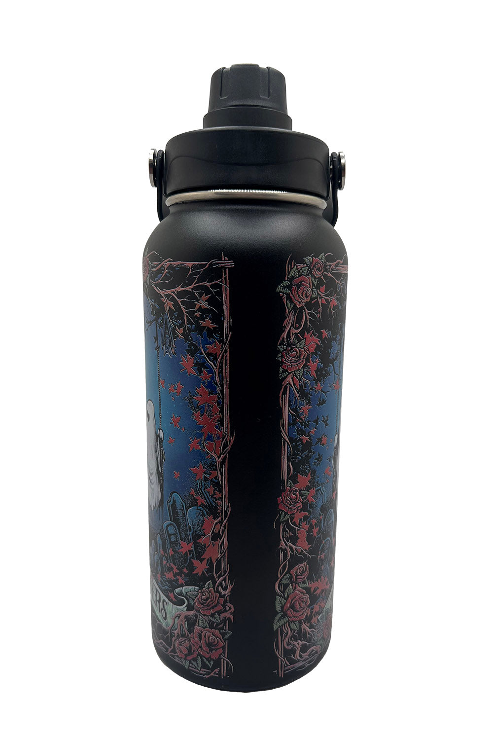 gothic ghost tarot card "the lovers" stainless steel water bottle