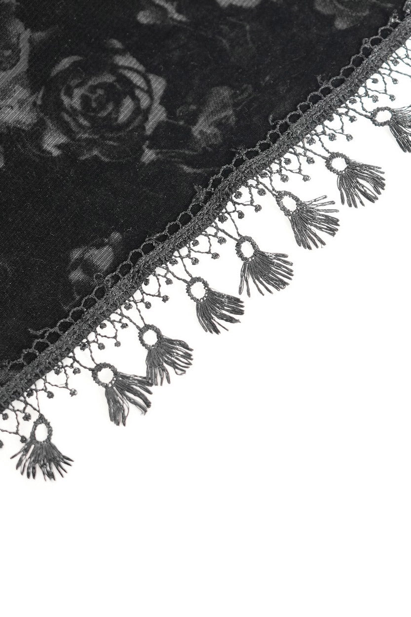 tassel boho goth cloak with hood