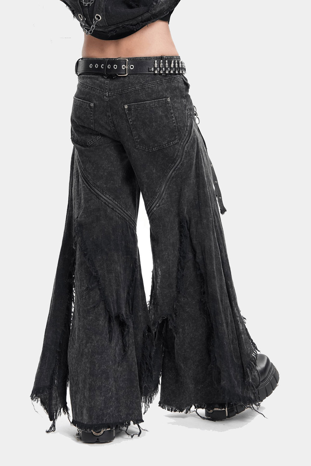 mens ragged distressed punk jeans 