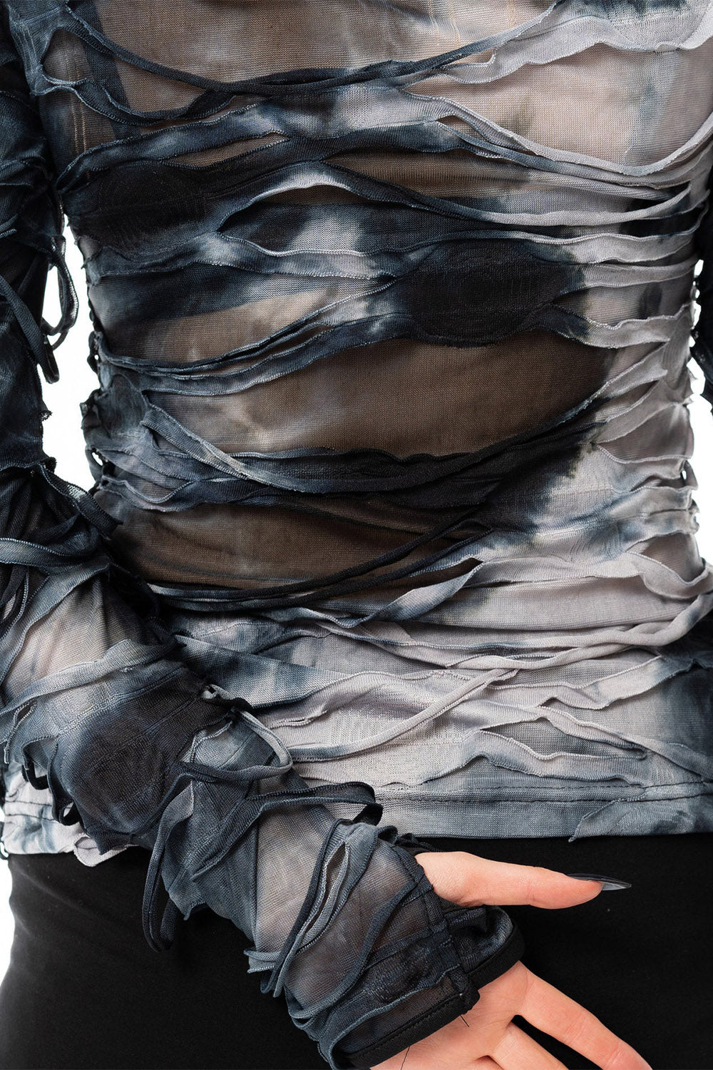 womens gothic top with thumbholes