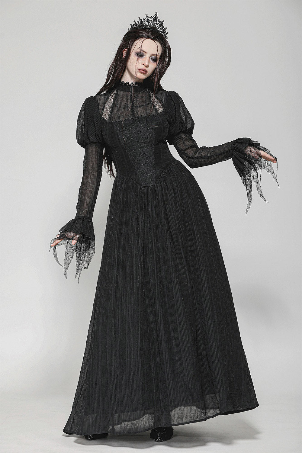 Twilight Witch Puff Shoulder Maxi Dress – VampireFreaks