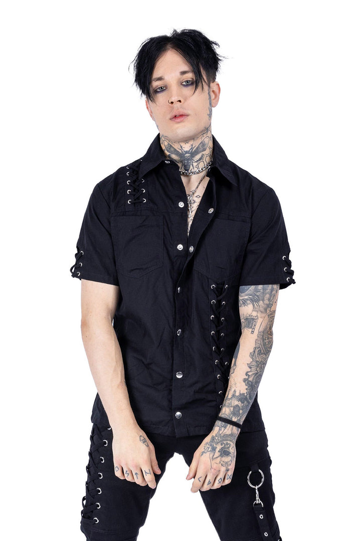 mens punk collated shirt