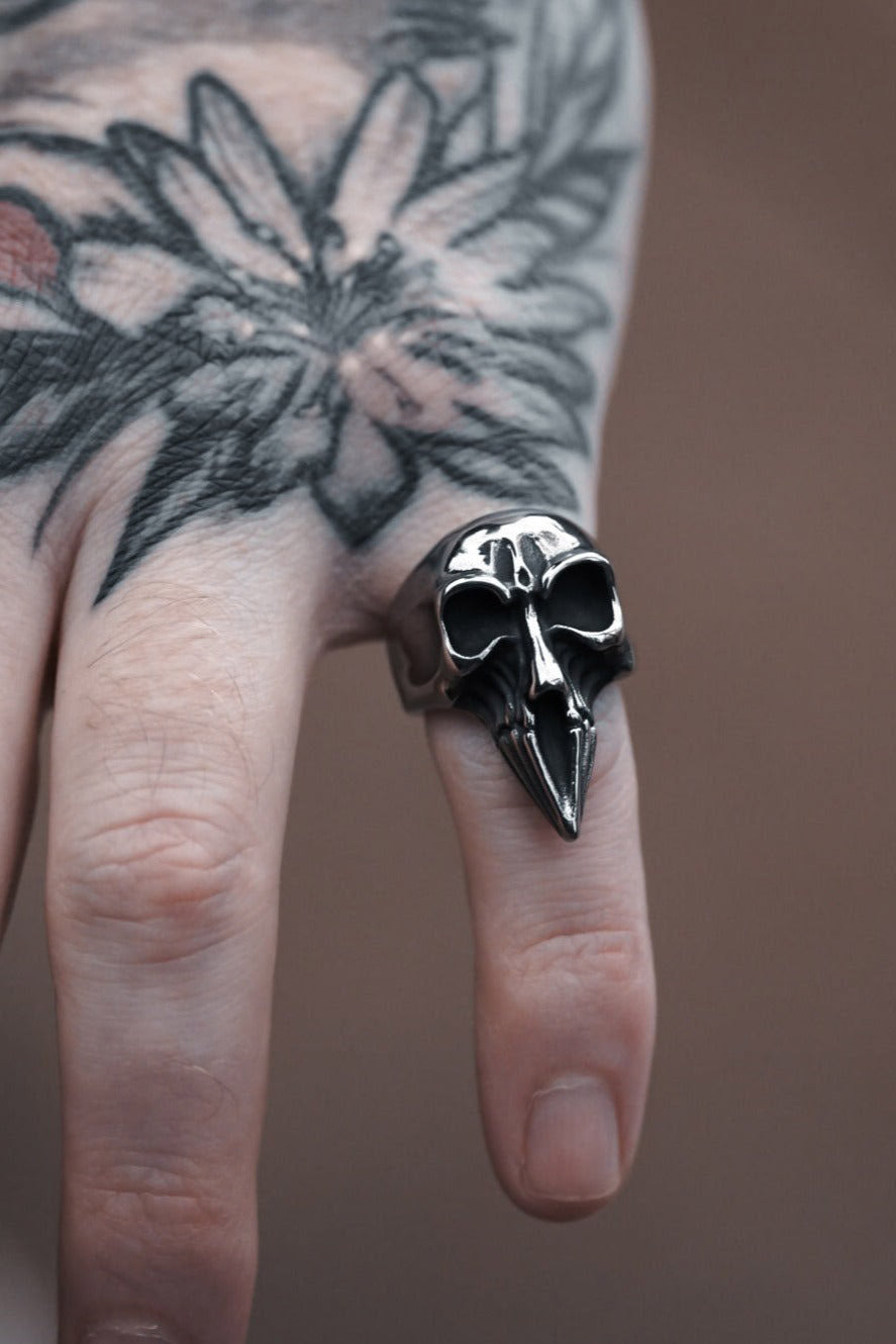 stainless steel skull ring