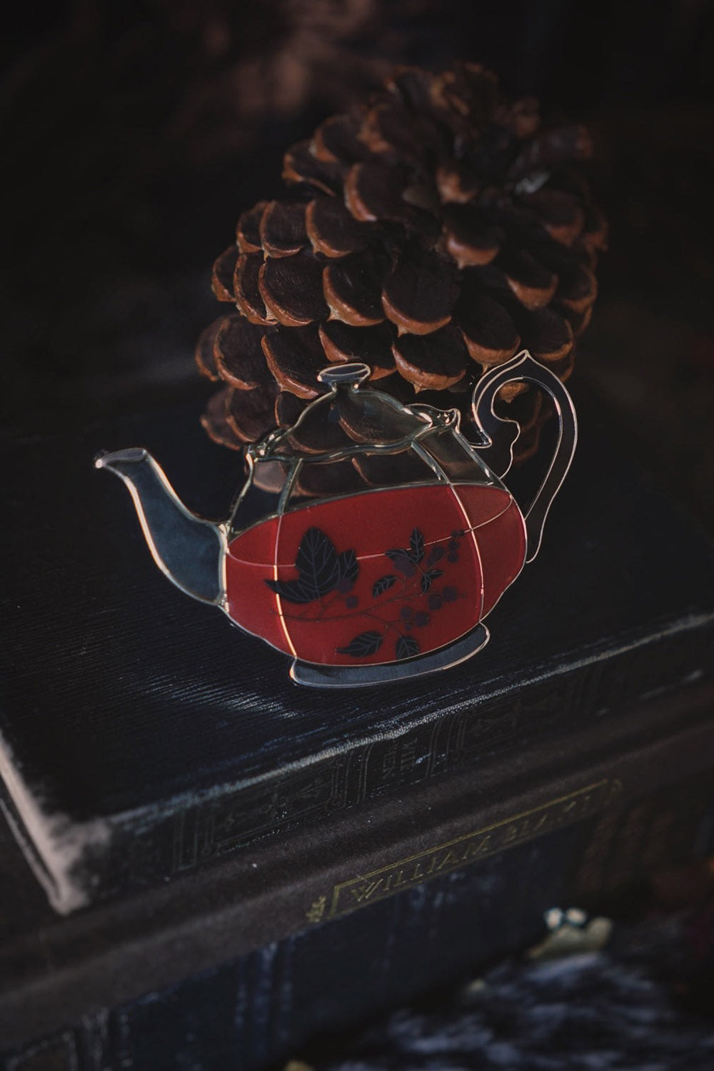 spooky tea pin