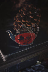spooky tea pin