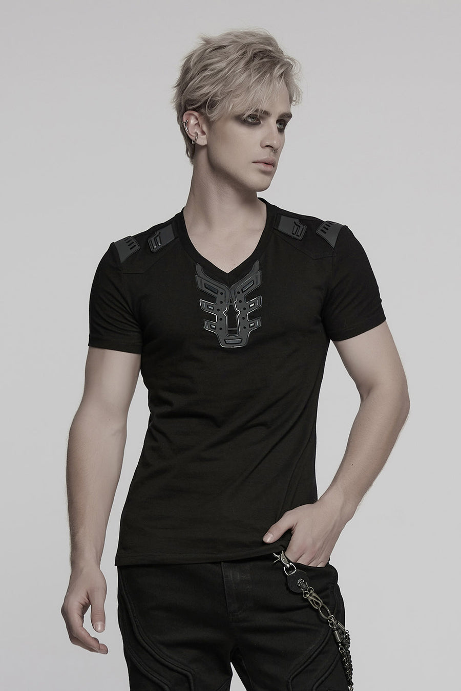 mens gothic v-neck shirt