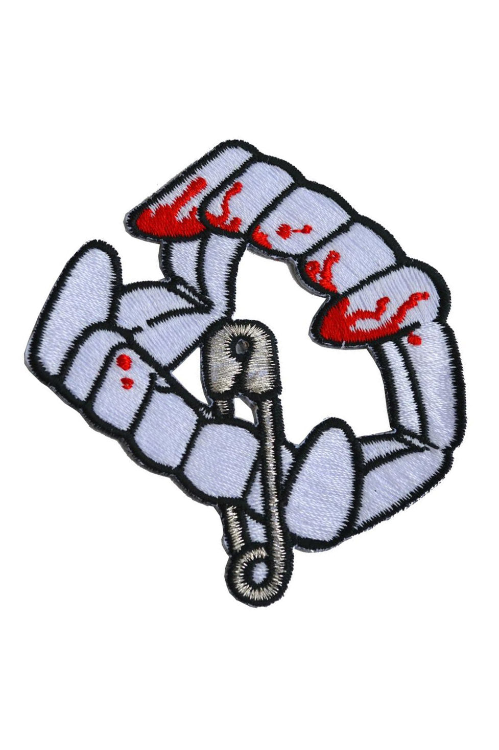 iron on vampire fangs patch