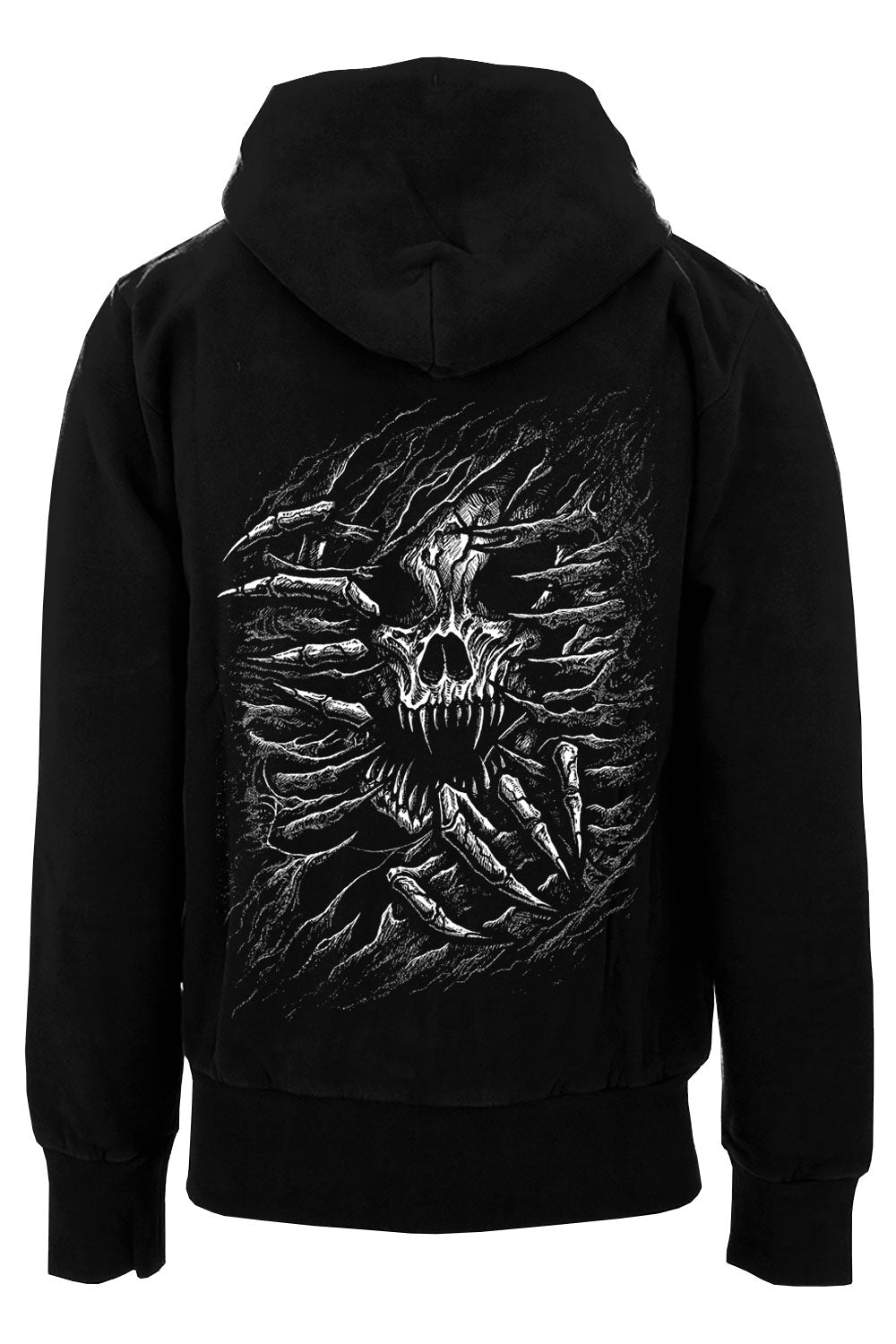 mens punk gothic skeleton hoodie jacket 