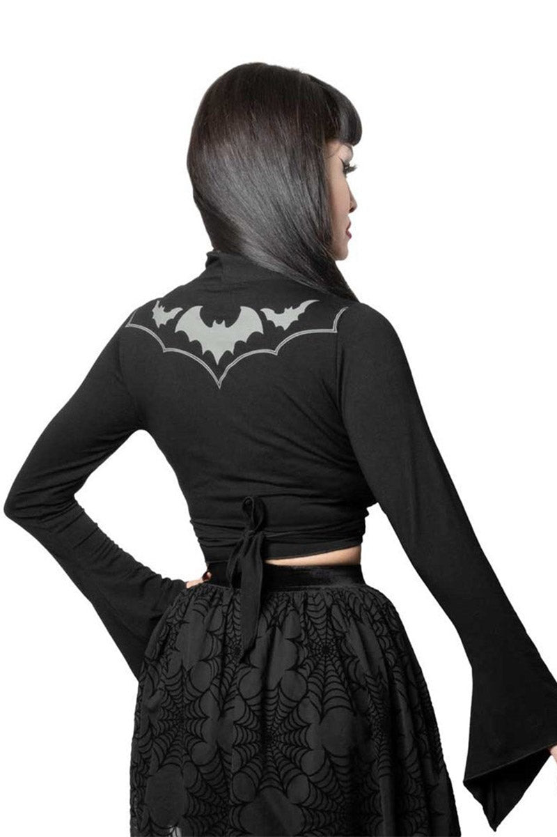 long sleeve bat gothic top