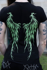 goth fashion pixie wings printed tshirt