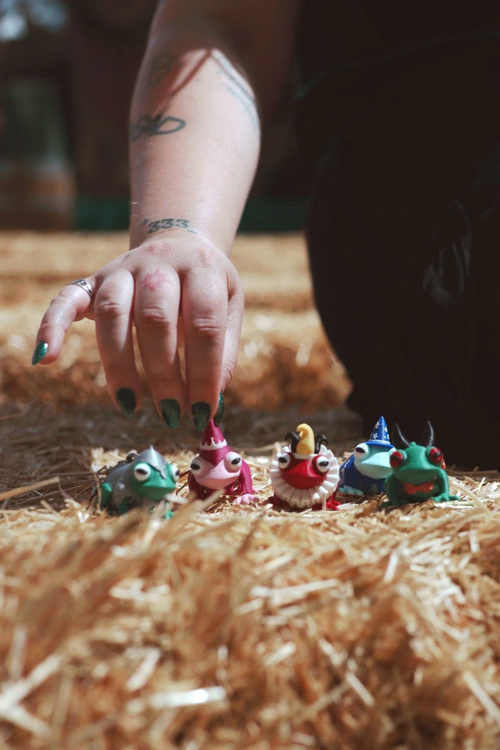 creepy cute novelty blind box fantasy toad frog keychain