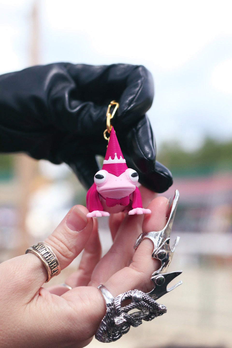 funny quirky medieval renaissance faire toad keychains