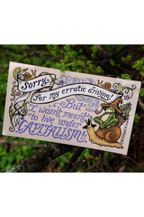 goblincore snail and toad car magnet