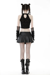 back view Dark In Love Womens Gothic Apocalyptic Punk Shredded Cami Vest Tank Top