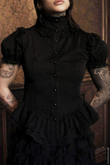 vintage goth button-up shirt