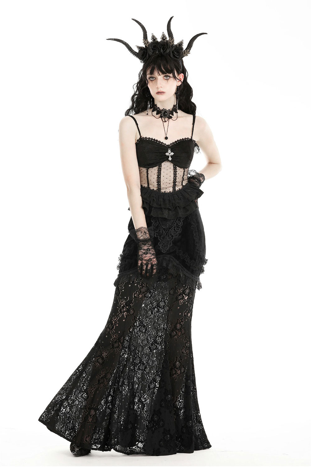 Dark in Love womens see through corset style top