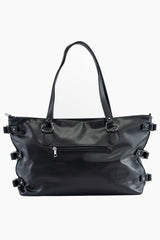 vegan leather large tote bag
