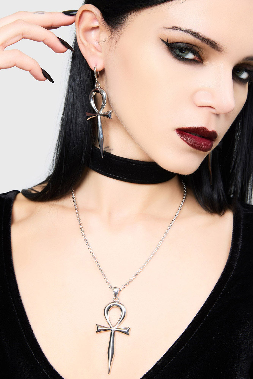 large ankh earrings