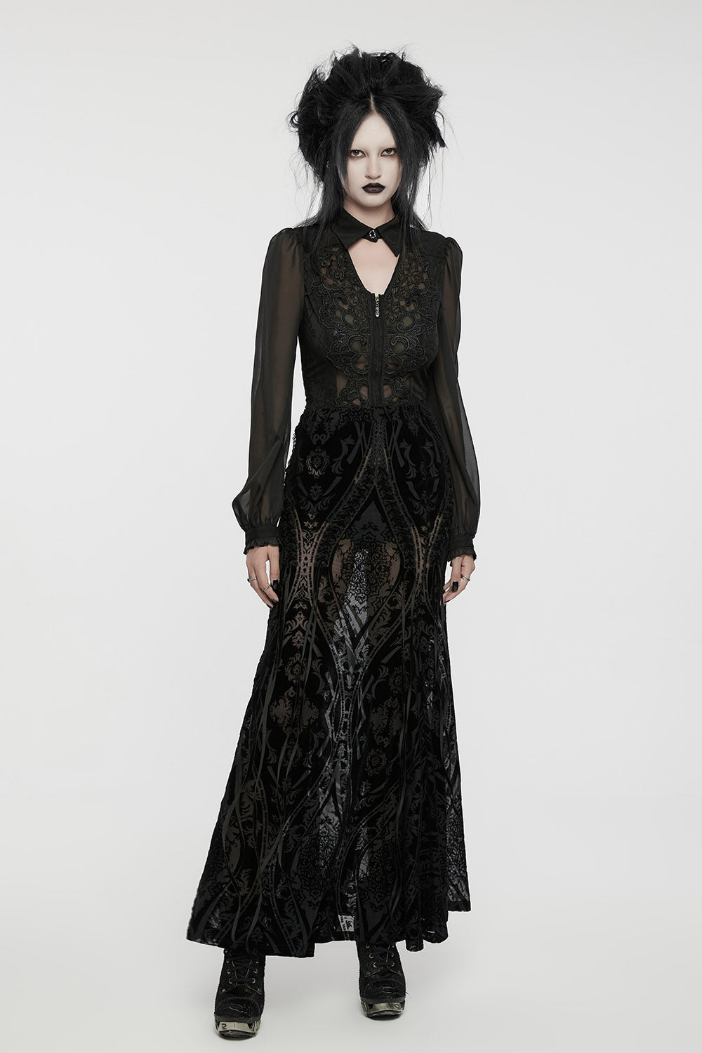 Trad Goth Maxi Mesh Skirt – VampireFreaks