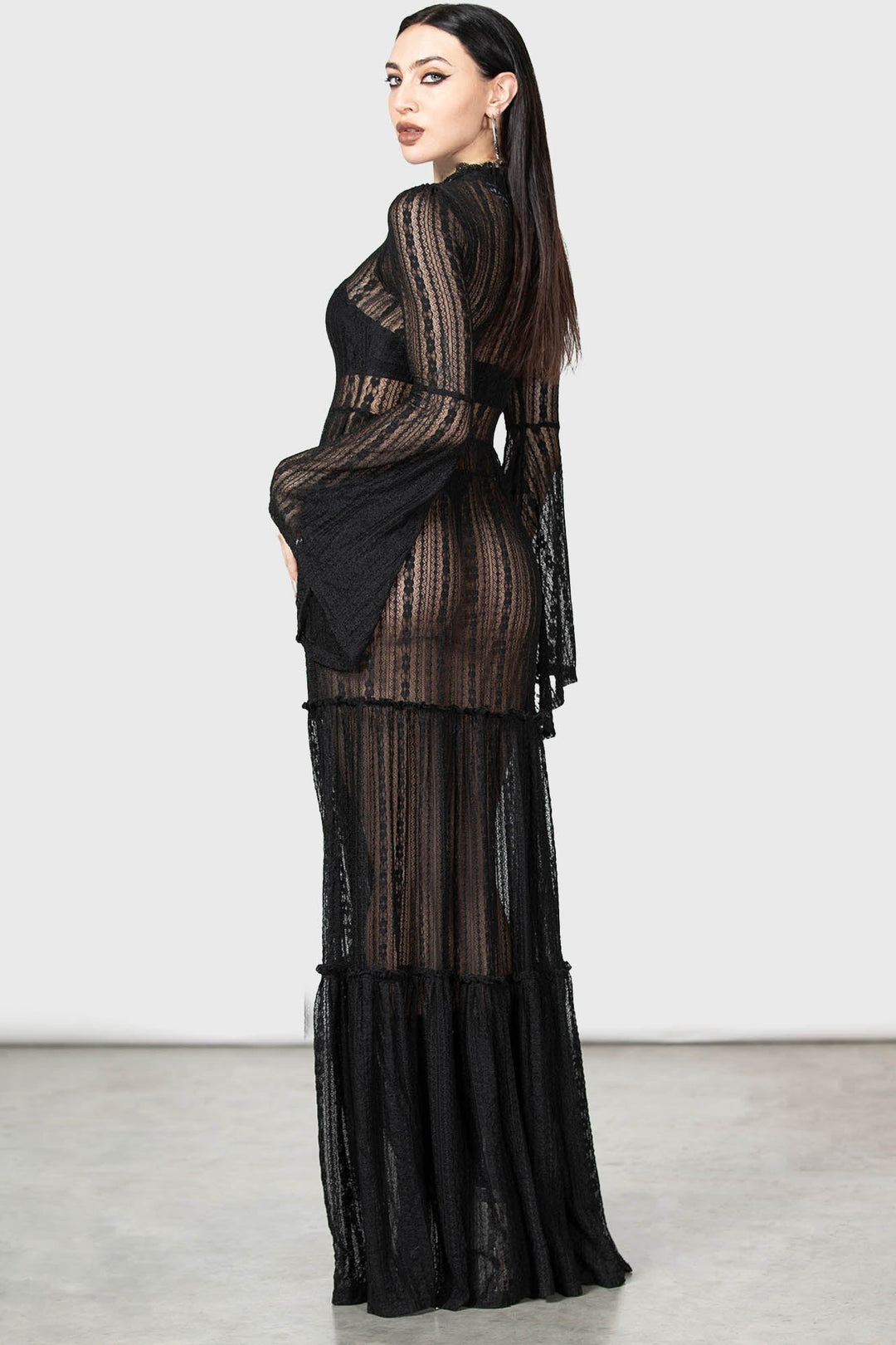 womens mesh southern gothic dress