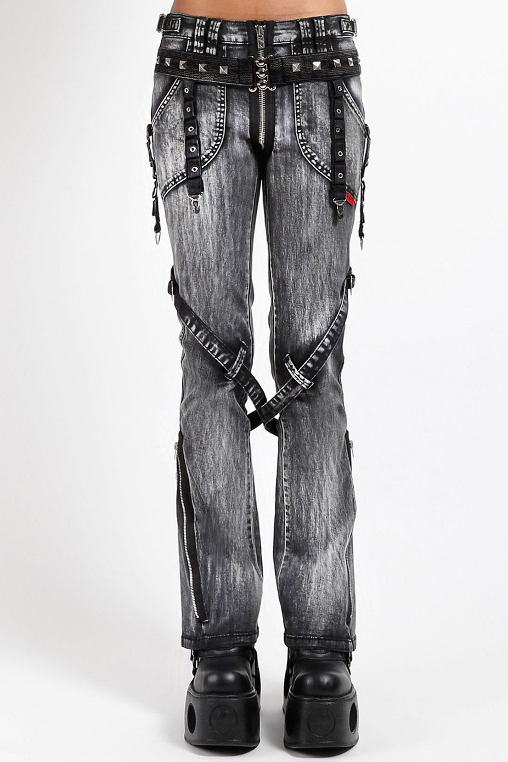 distressed womens tripp NYC faded denim jeans