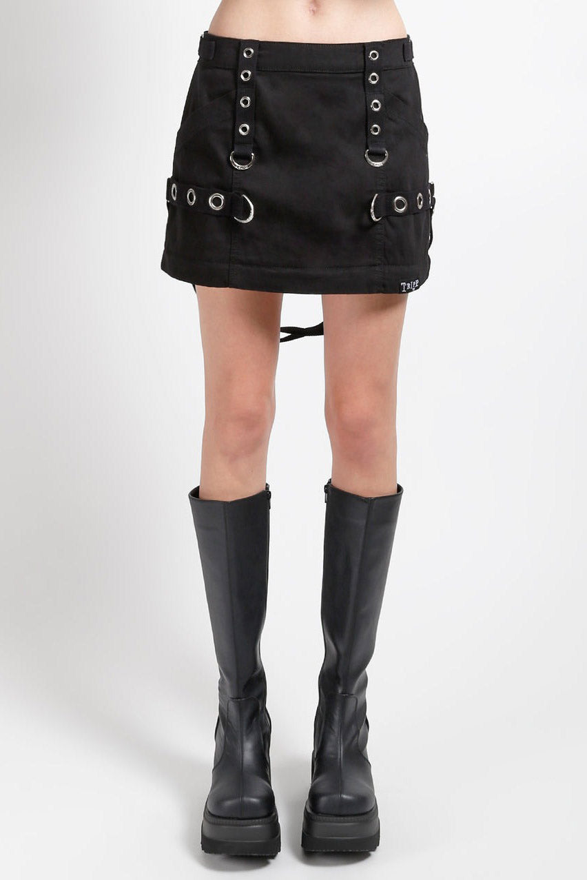 womens black gothic mini skirt by tripp NYC