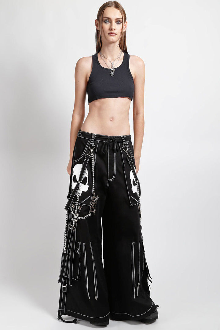 pyramid studded grunge goth black pants 