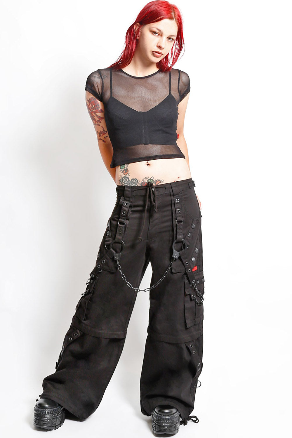 studded punk baggy street goth black cotton tripp NYC pants