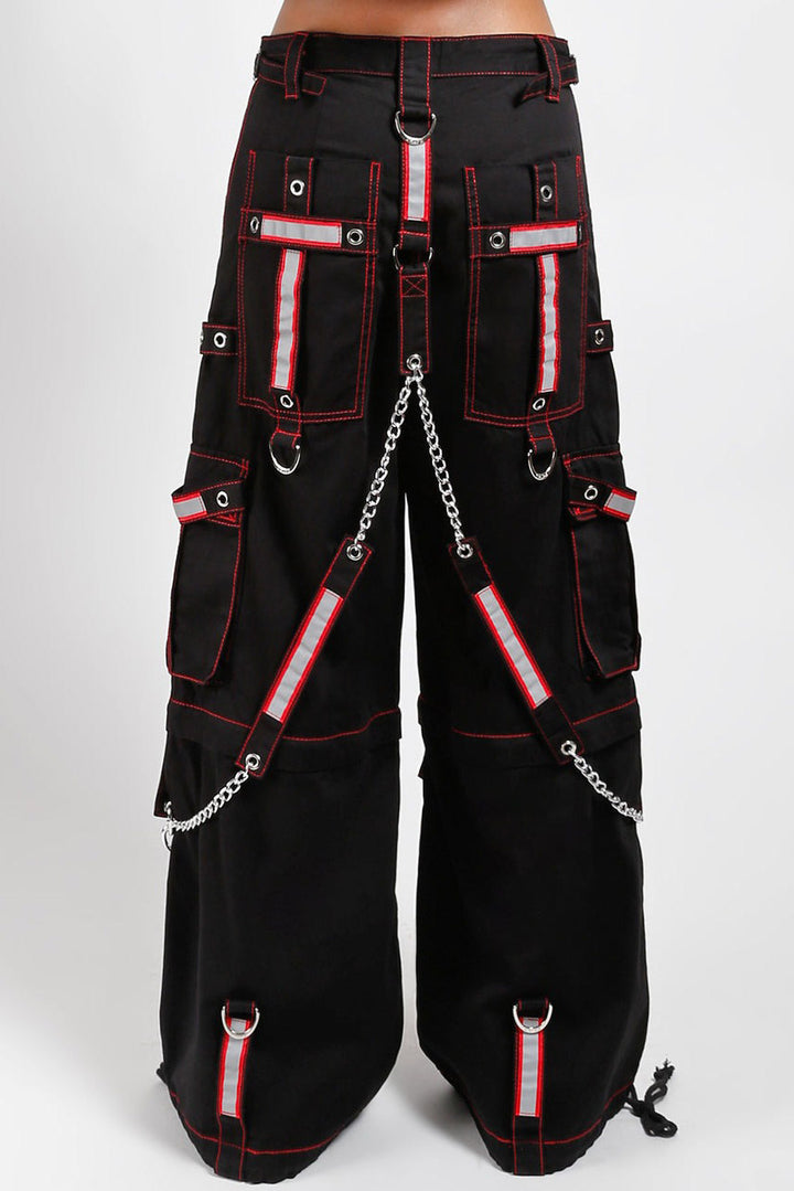 black and red trad goth pants