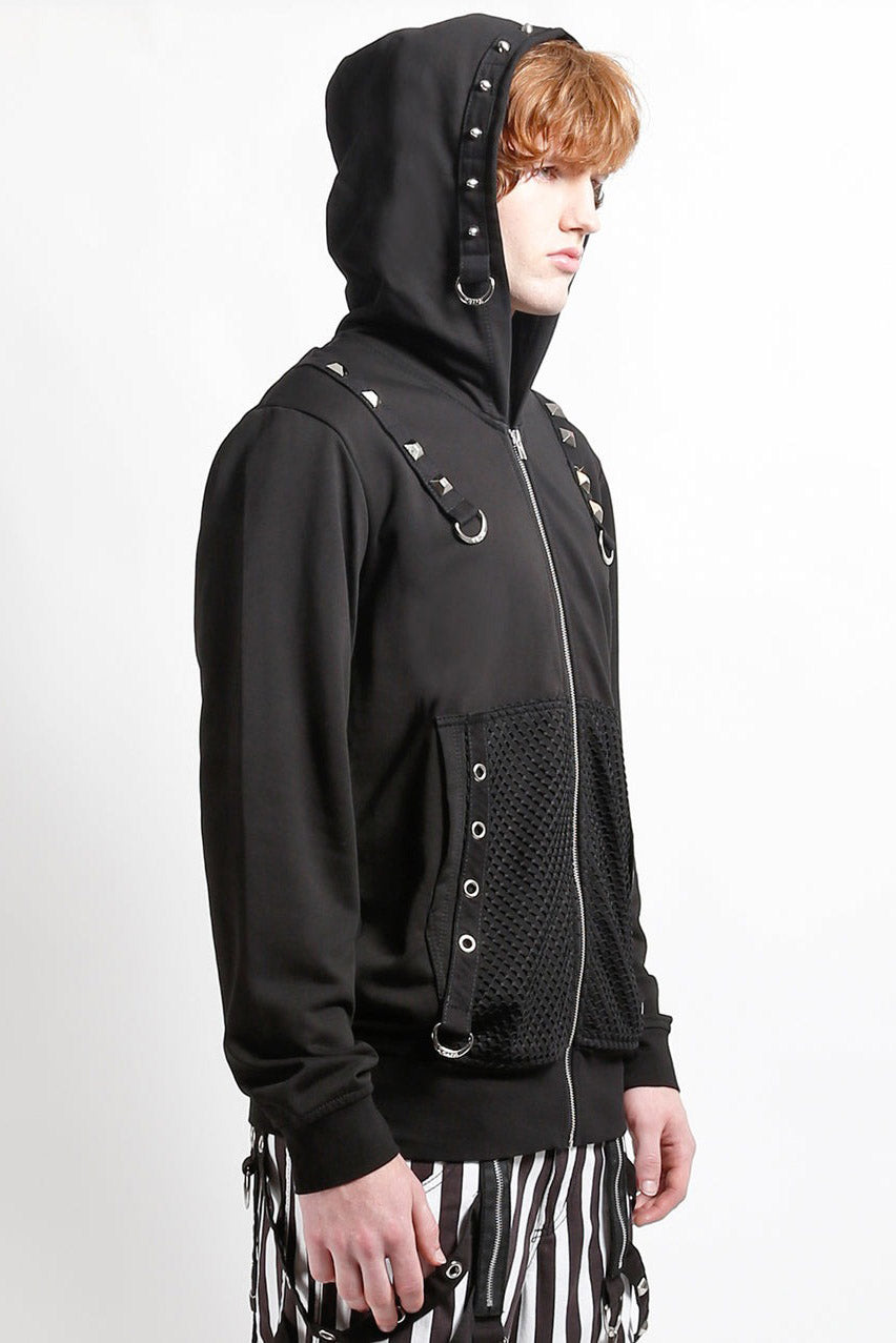 Black Tripp NYC outlets handcuff spiked hood jacket XL