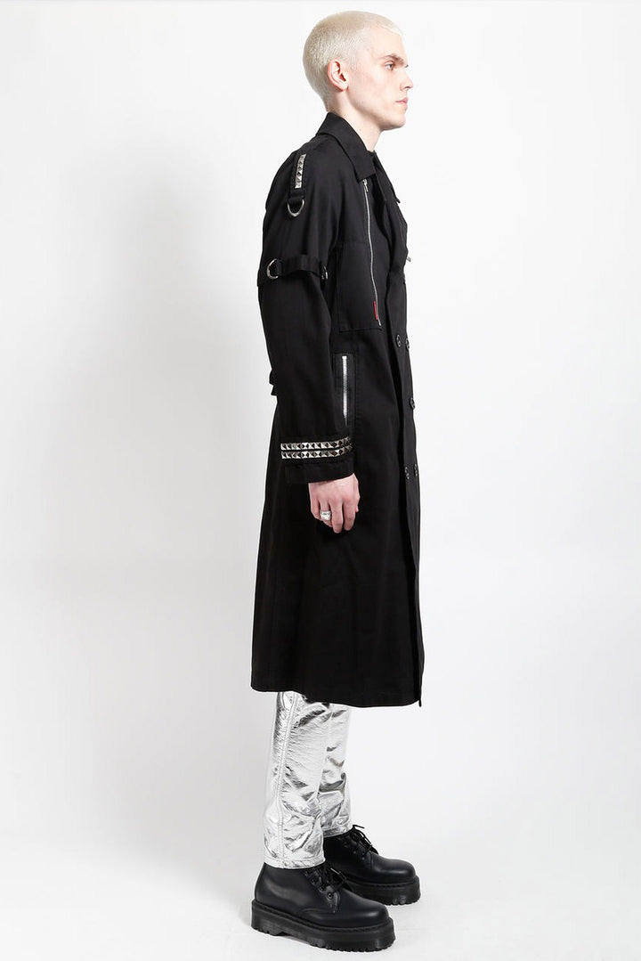 mens grunge goth trench coat