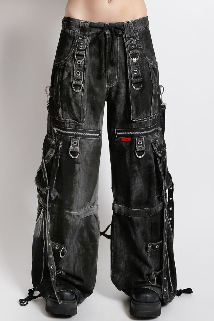 mens baggy distressed black jeans denim