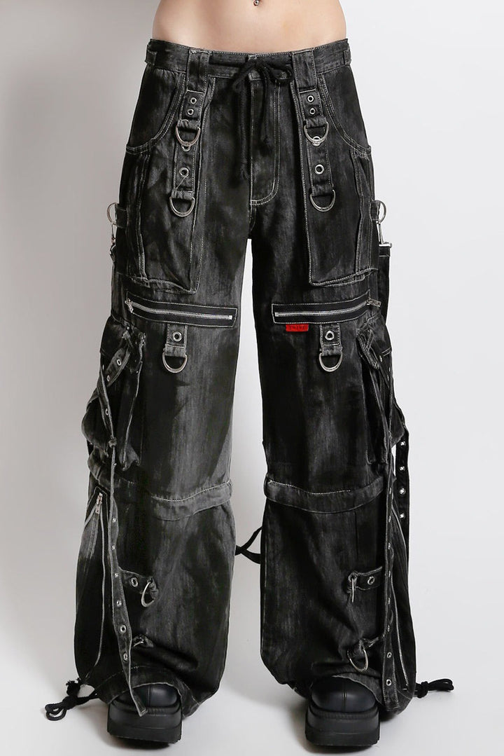 mens baggy distressed black jeans denim