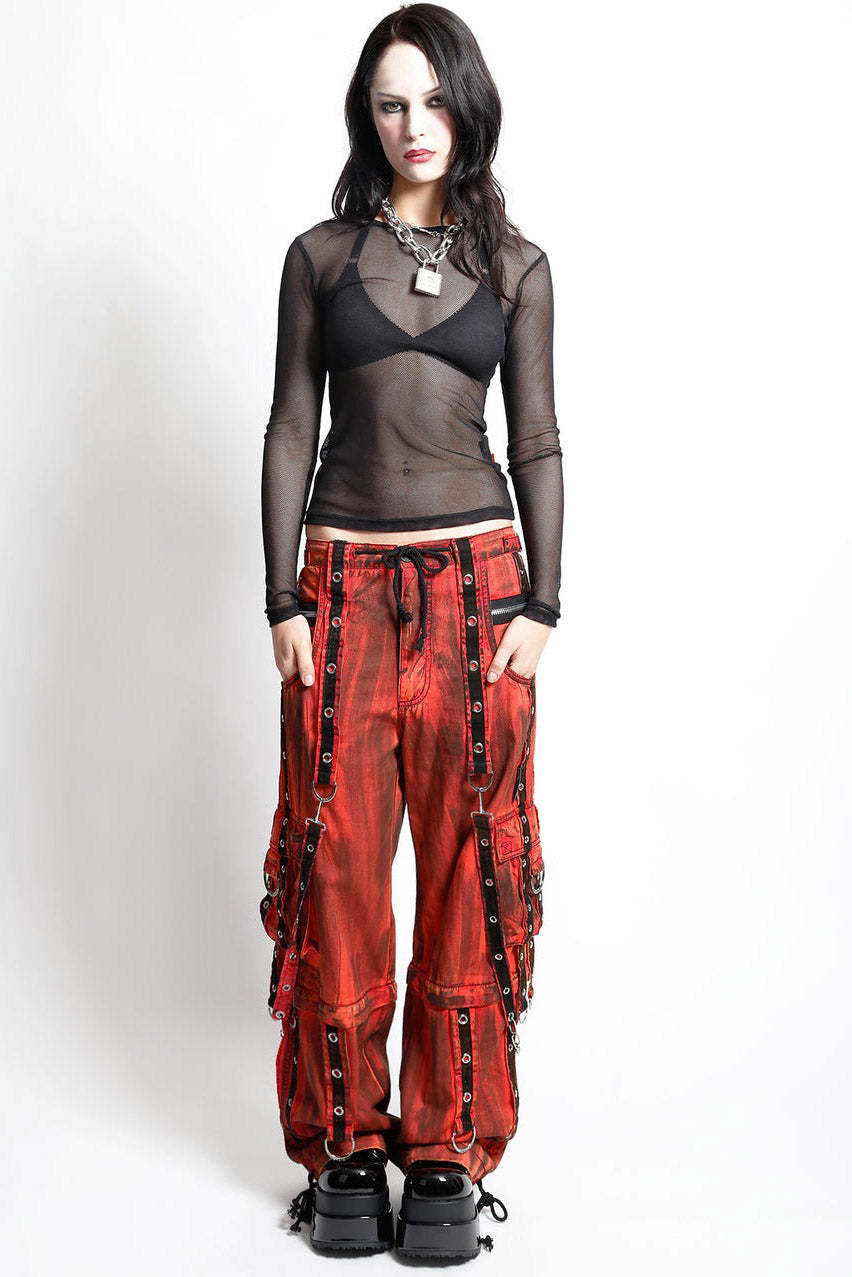 zippered punk studded baggy pants