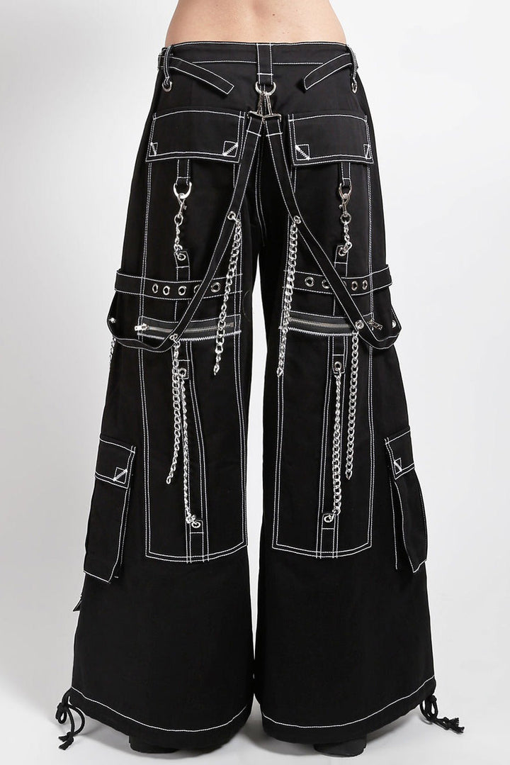 womens black and white tripp NYC pants