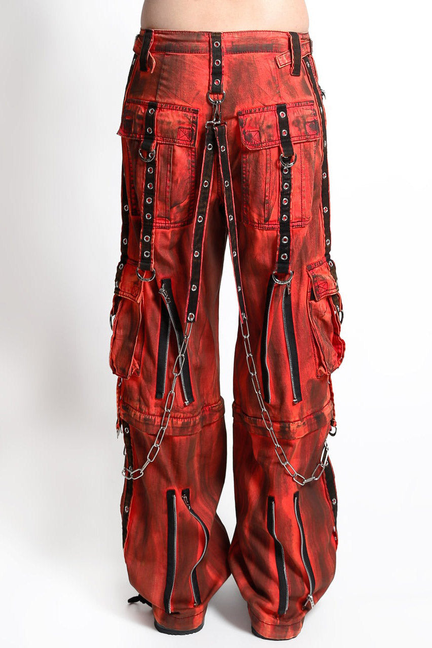 baggy zippered punk pants