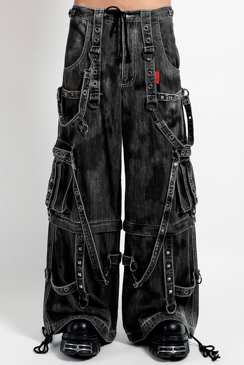 Tripp NYC Denim Strap Pants [Black Ink Wash]