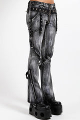 studded goth rocker jeans 
