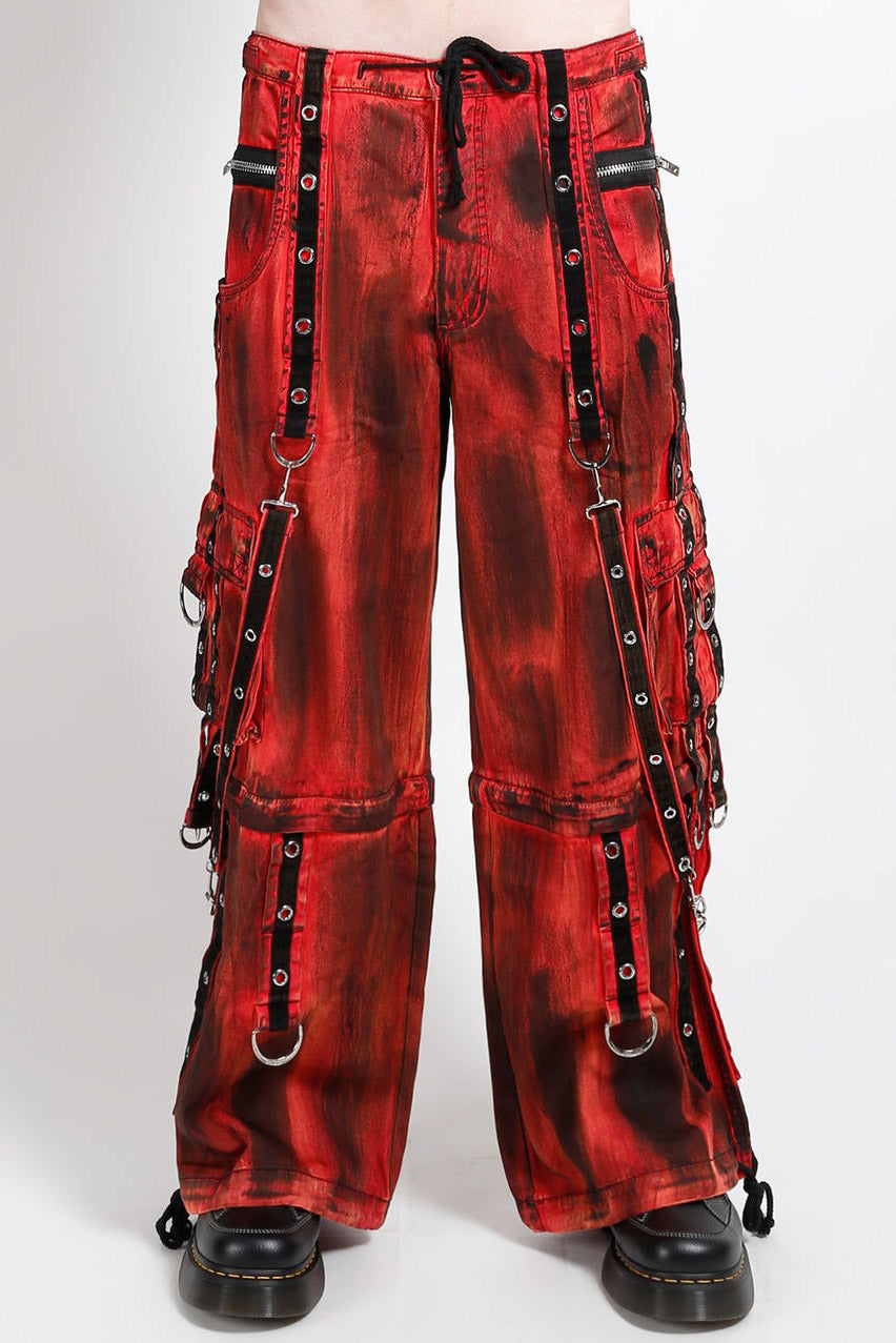 mens distressed baggy fit cargo pants