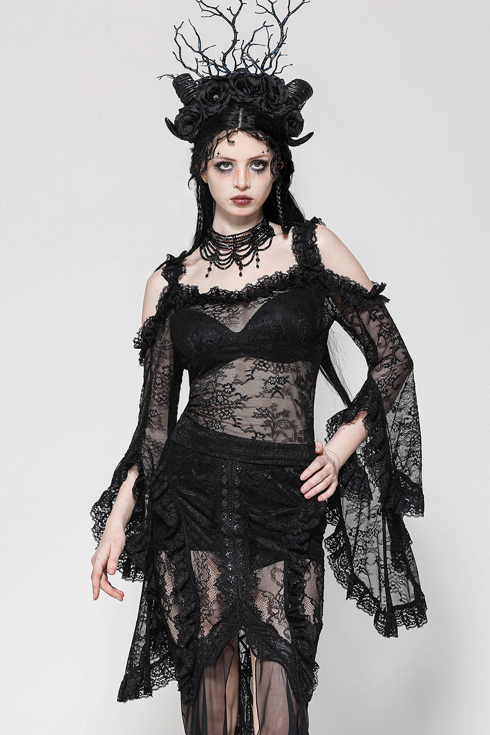 womens mesh lace top